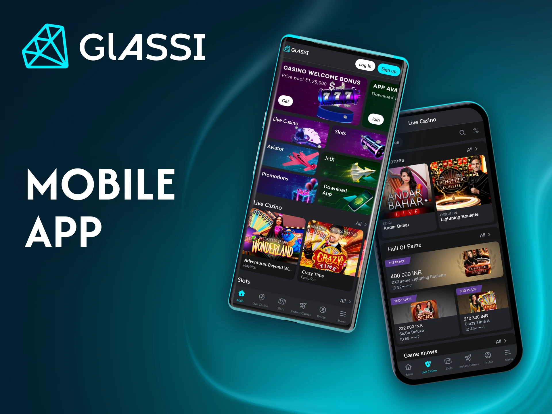 Glassi casino offers a mobile app for convenient gaming.