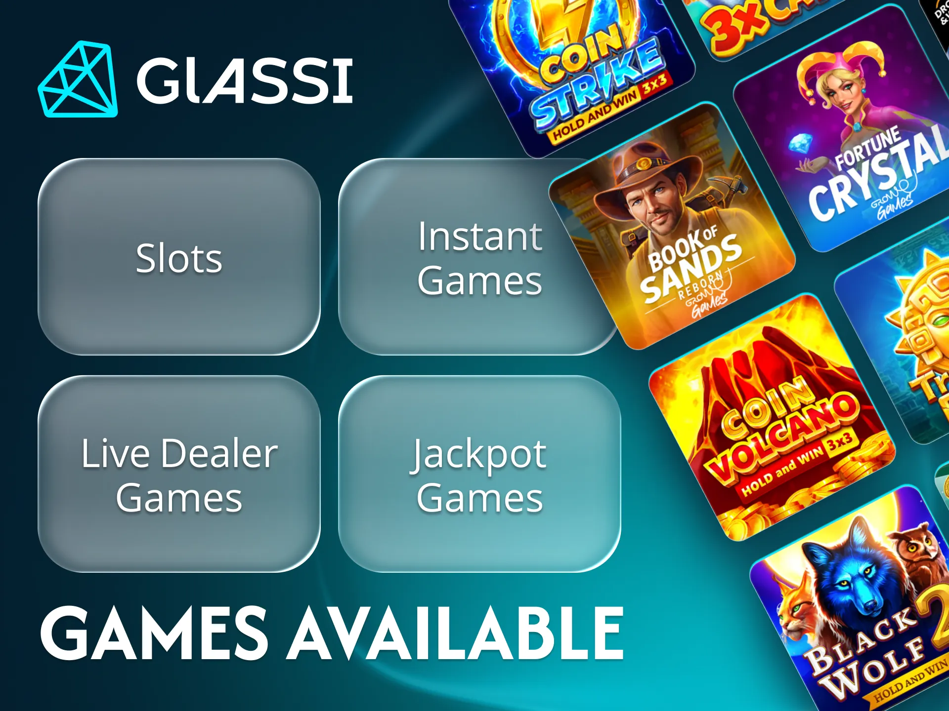 Glassi casino offers a vast array of games for every player.