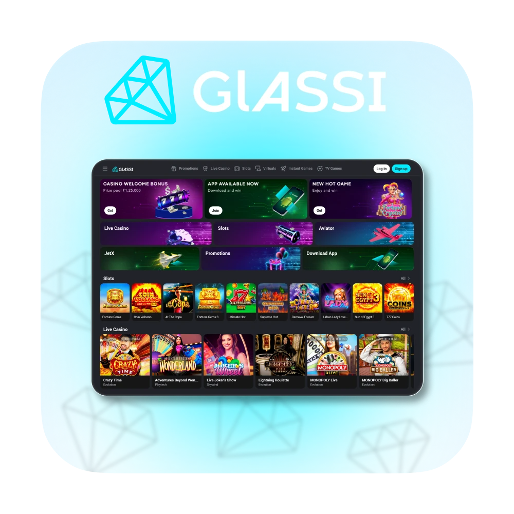 Glassi Casino is a popular and trusted platform in India.