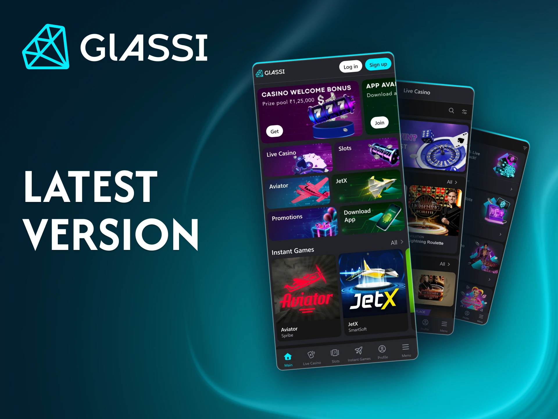 Keep your Glassi casino app updated for the best gaming experience.