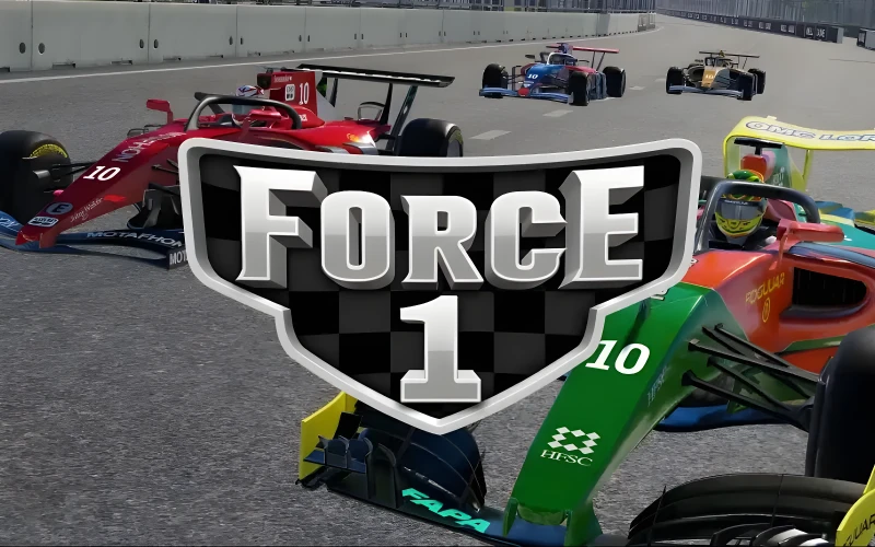 Experience high-speed excitement with Force 1 Racing at Glassi casino.