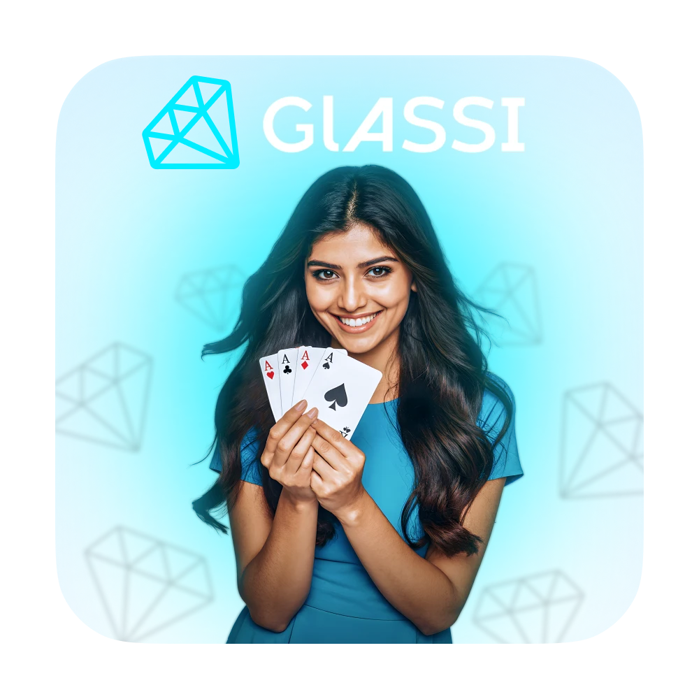 Join live tables and interact with professional dealers at Glassi live casino.