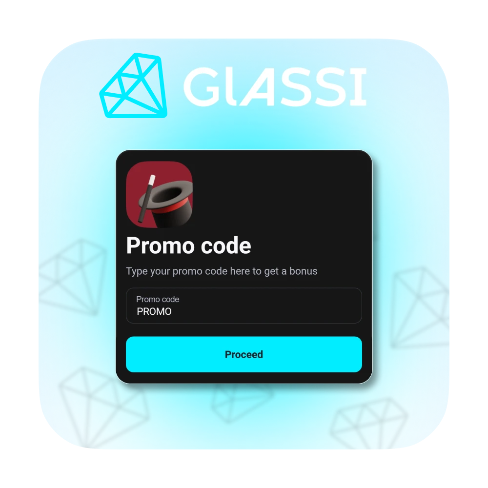 Boost your winnings with the special promo codes at Glassi casino.