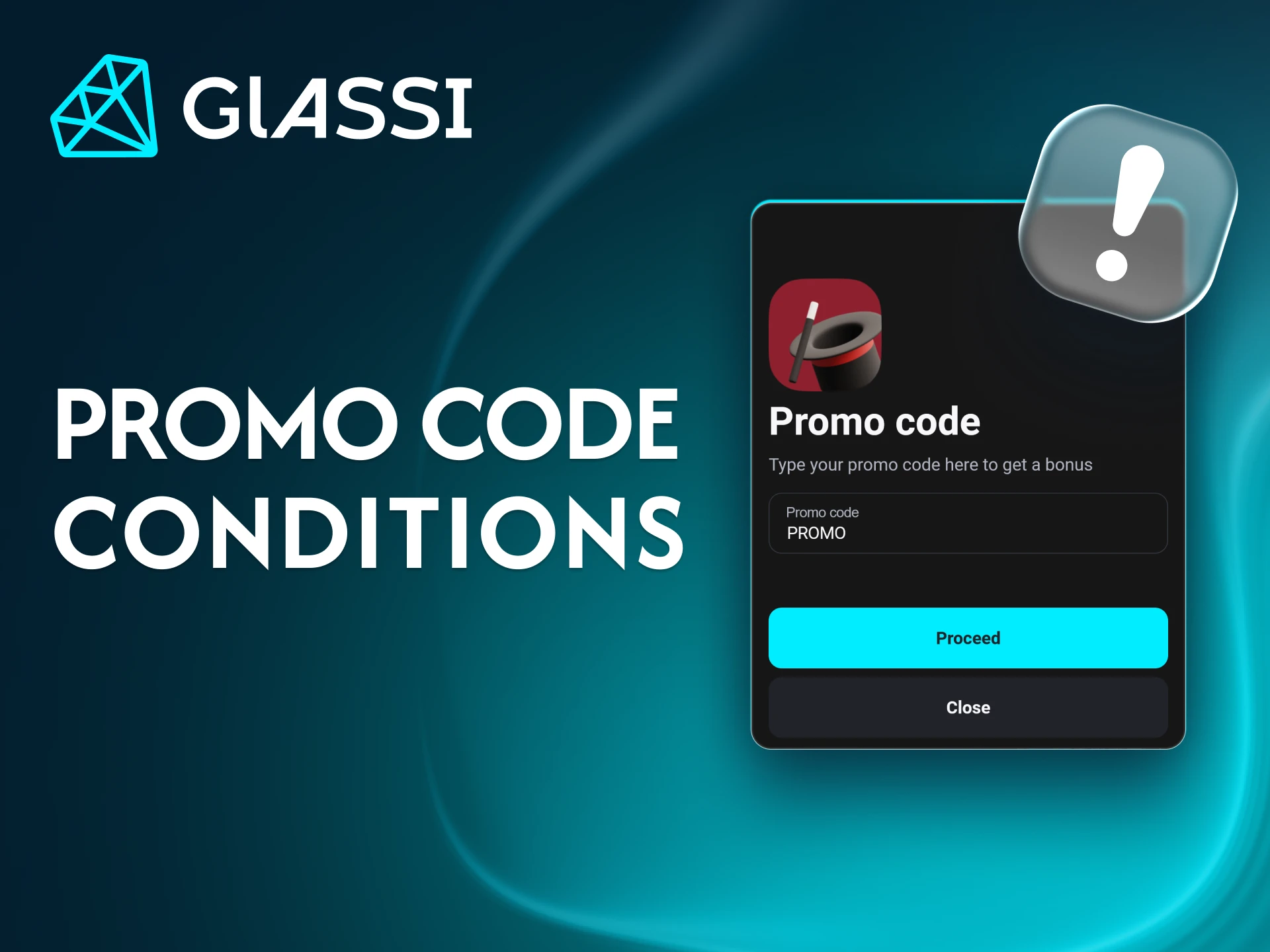Review the terms associated with promo codes at Glassi casino.