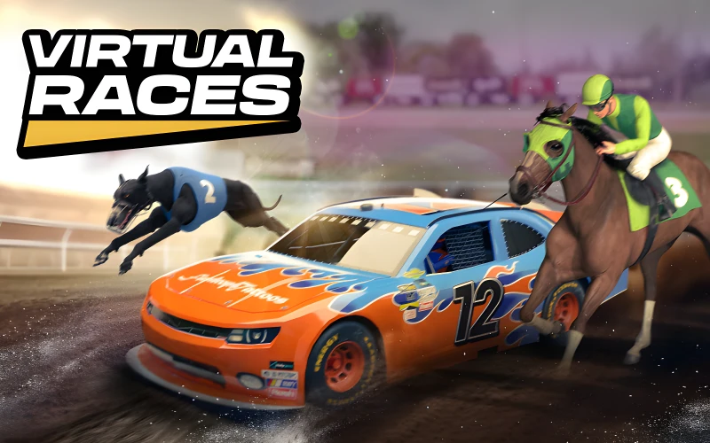 Jump into a high-tech thrill ride with Virtual Races at Glassi casino.