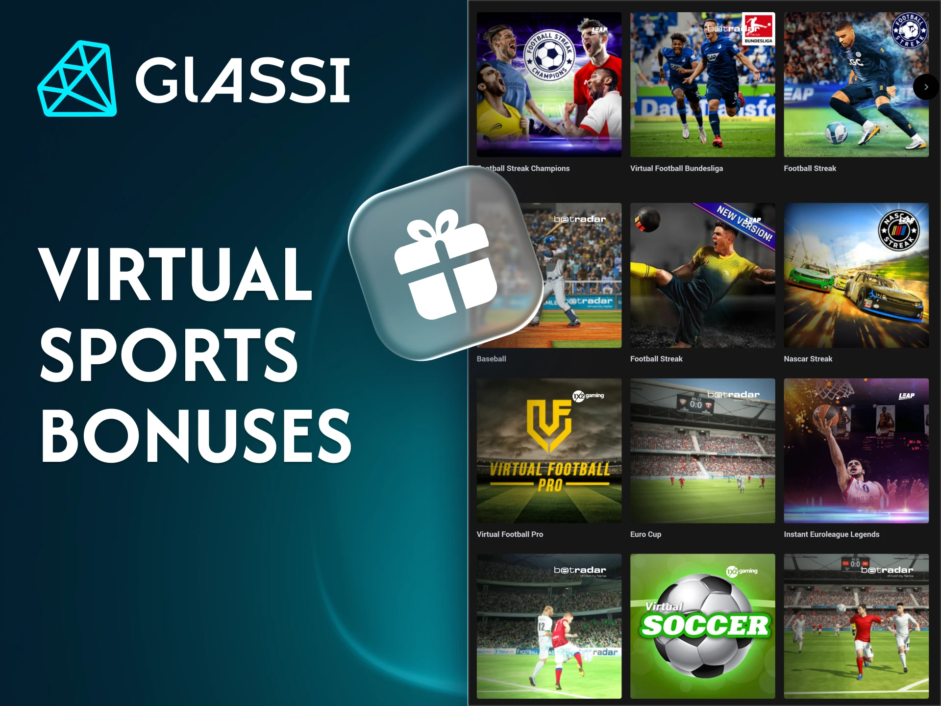 Learn about the bonus opportunities for virtual sports betting at Glassi casino.